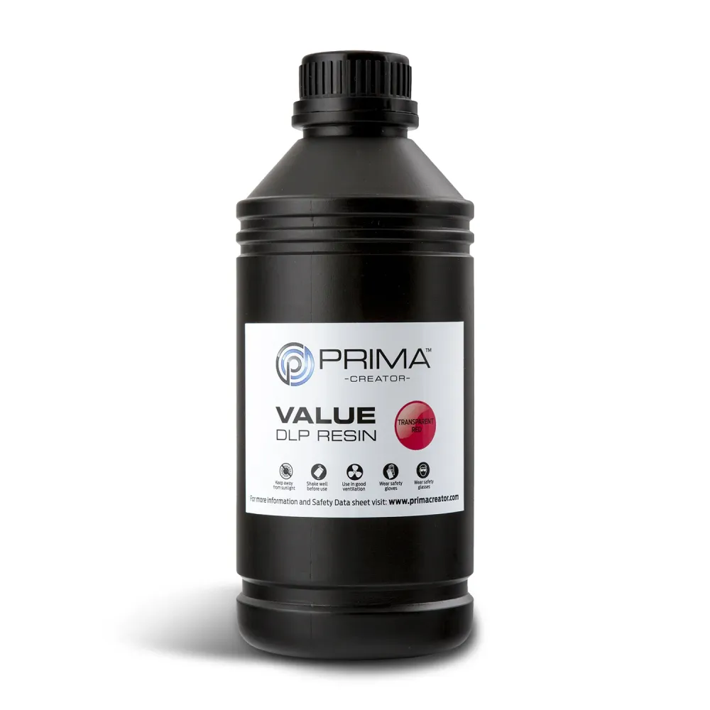 PrimaCreator Value UV/DLP gyanta - 1 kg - Áttetsző piros