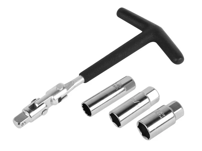 Gyertyakulcskulcs 14 mm-es, 16 mm-es és 21 mm-es dugókulcsokkal
