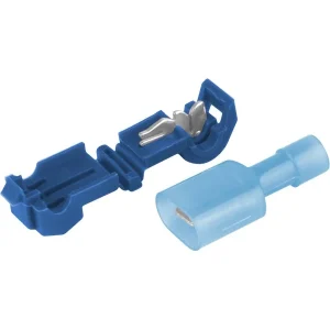 T-típusú gyorscsatlakozók, kék, 2,5-4,0 mm2, 16-14 AWG, 15A max, 5 db