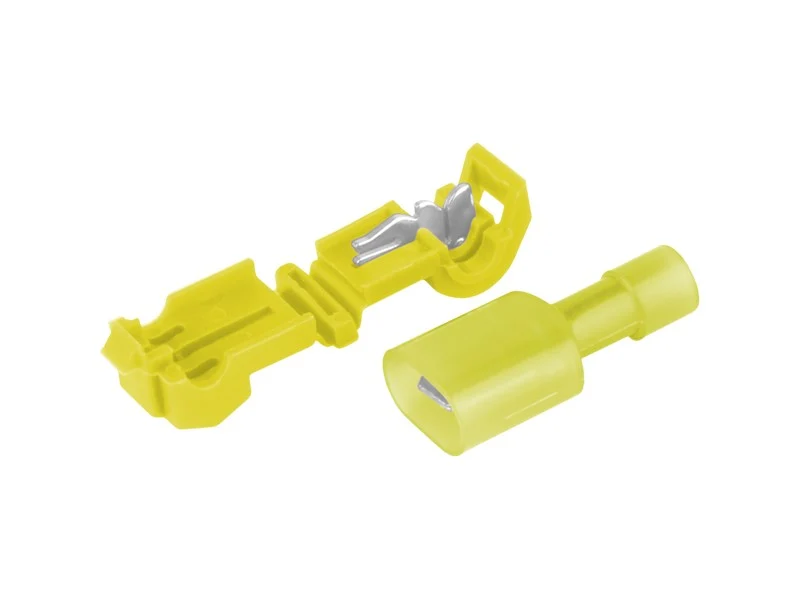 T-típusú gyorscsatlakozók, sárga, 4,0-6,0 mm2, 12-10 AWG, 15A max, 5 db