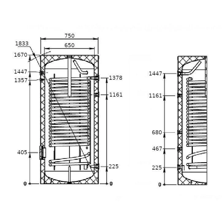 Bosch HP 300 UNO indirekt fűtésű álló hengeres használati melegvíz tároló, 1 hőcserélővel (7735501487)