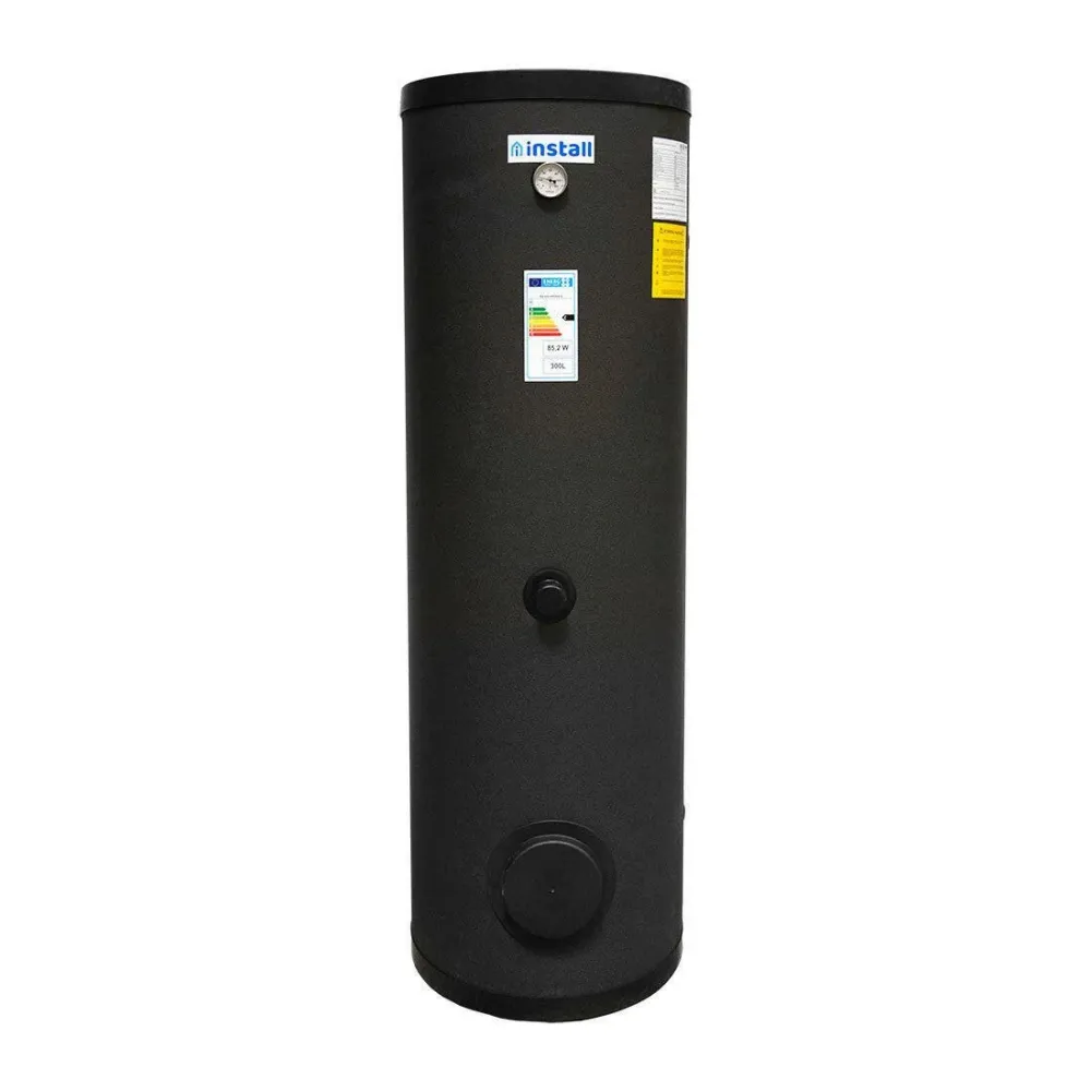 Install Watex Terra indirekt tároló hőszivattyúhoz, 300 liter, 2 hőcserélős, PU szigeteléssel, (hőcserélők: 2,58m2 + 1m2)...
