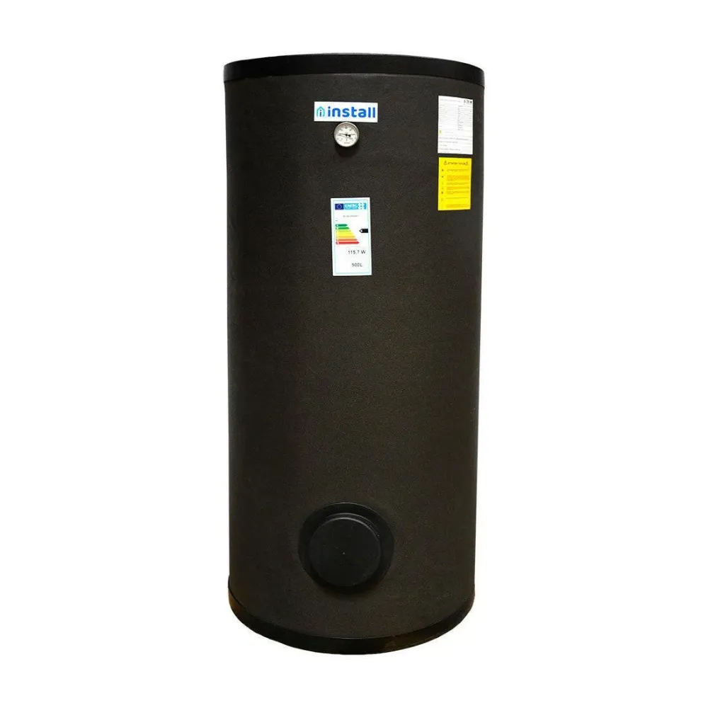 Install Watex Terra indirekt tároló hőszivattyúhoz, 500 liter, 1 hőcserélős (5,27 m2), PU szigetelés (INS-SW-HP0500-1)