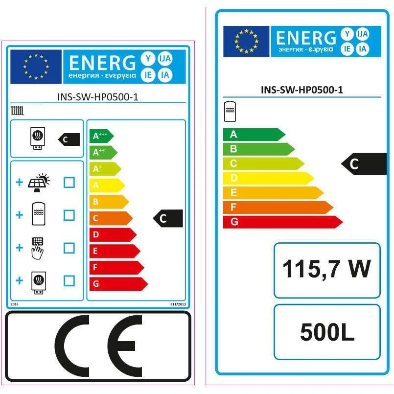Install Watex Terra indirekt tároló hőszivattyúhoz, 500 liter, 1 hőcserélős (5,27 m2), PU szigetelés (INS-SW-HP0500-1)