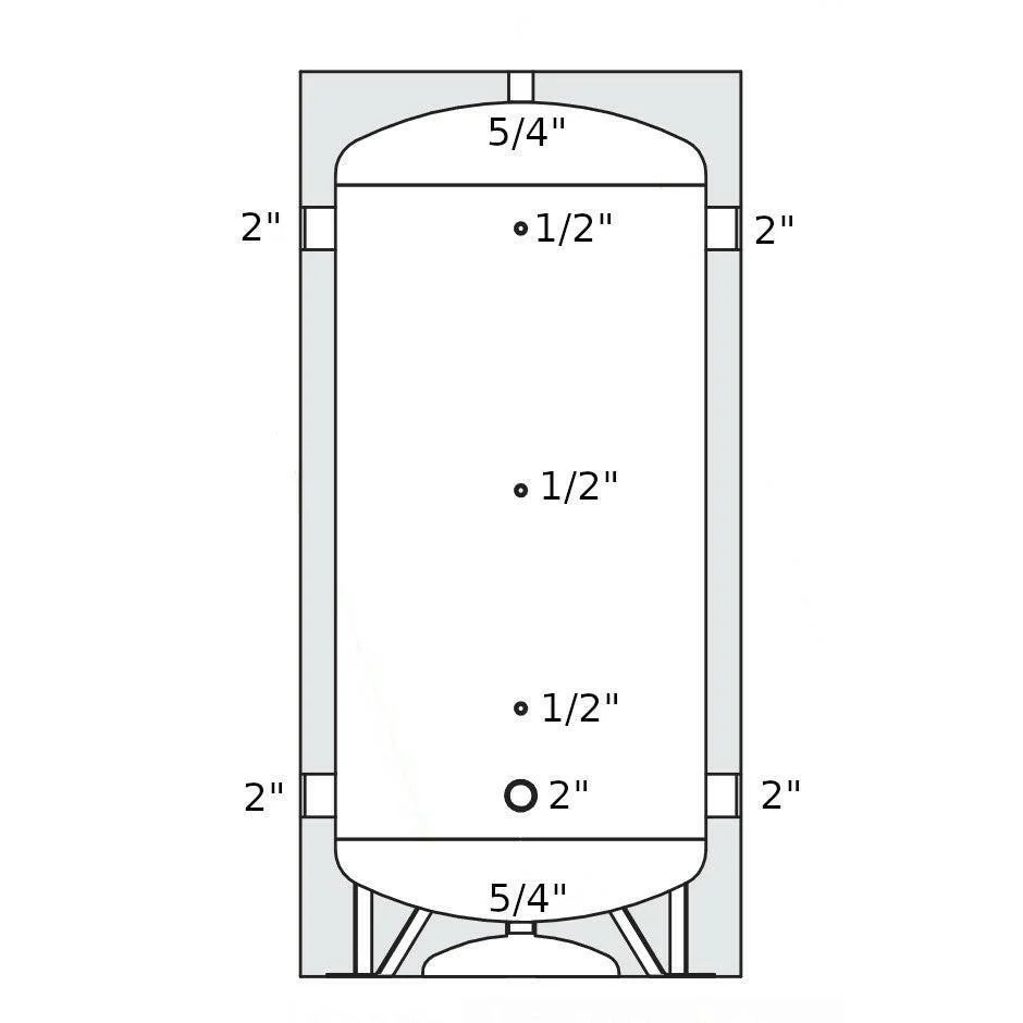 Heizer ACR-3-CH puffertároló folyadékhűtőhöz, szigetelés, (-10°C +90°C), hőcserélő nélkül, 300l (ACRCH3)