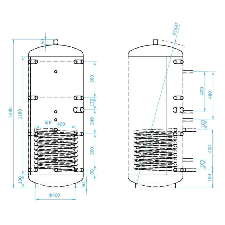 Install Storax HM1 puffertároló, 300l, 1 hőcserélős (SH-1-300)
