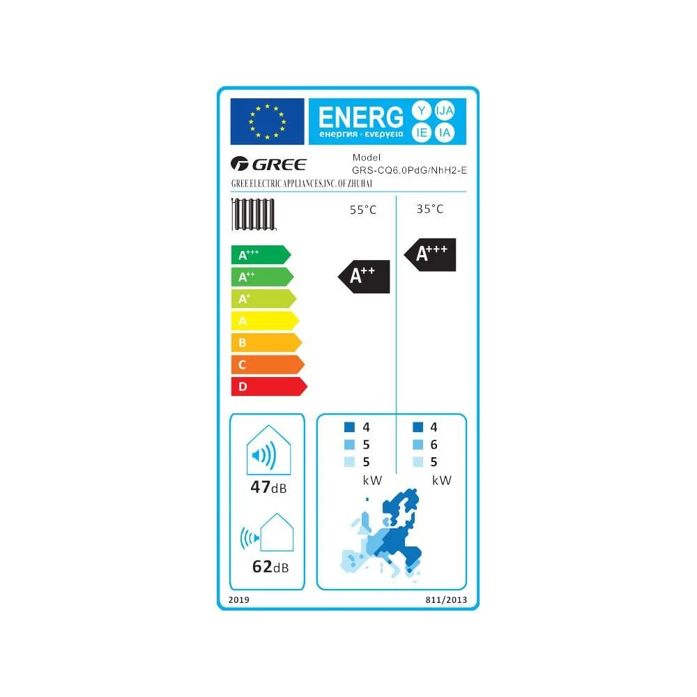 Gree Versati III All One osztott levegő-víz hőszivattyú, beépített HMV, 6kW, R32, 1 fázis (GRS-CQ6.0PDG/NHH2-E)