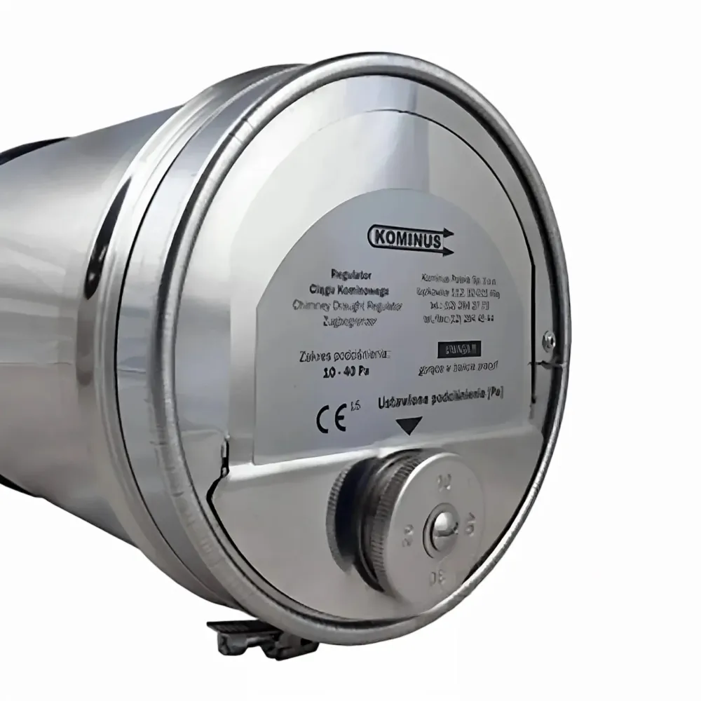 Univerzális rozsdamentes huzathatároló füstcső adapterrel és tömítőajakkal 120-200mm