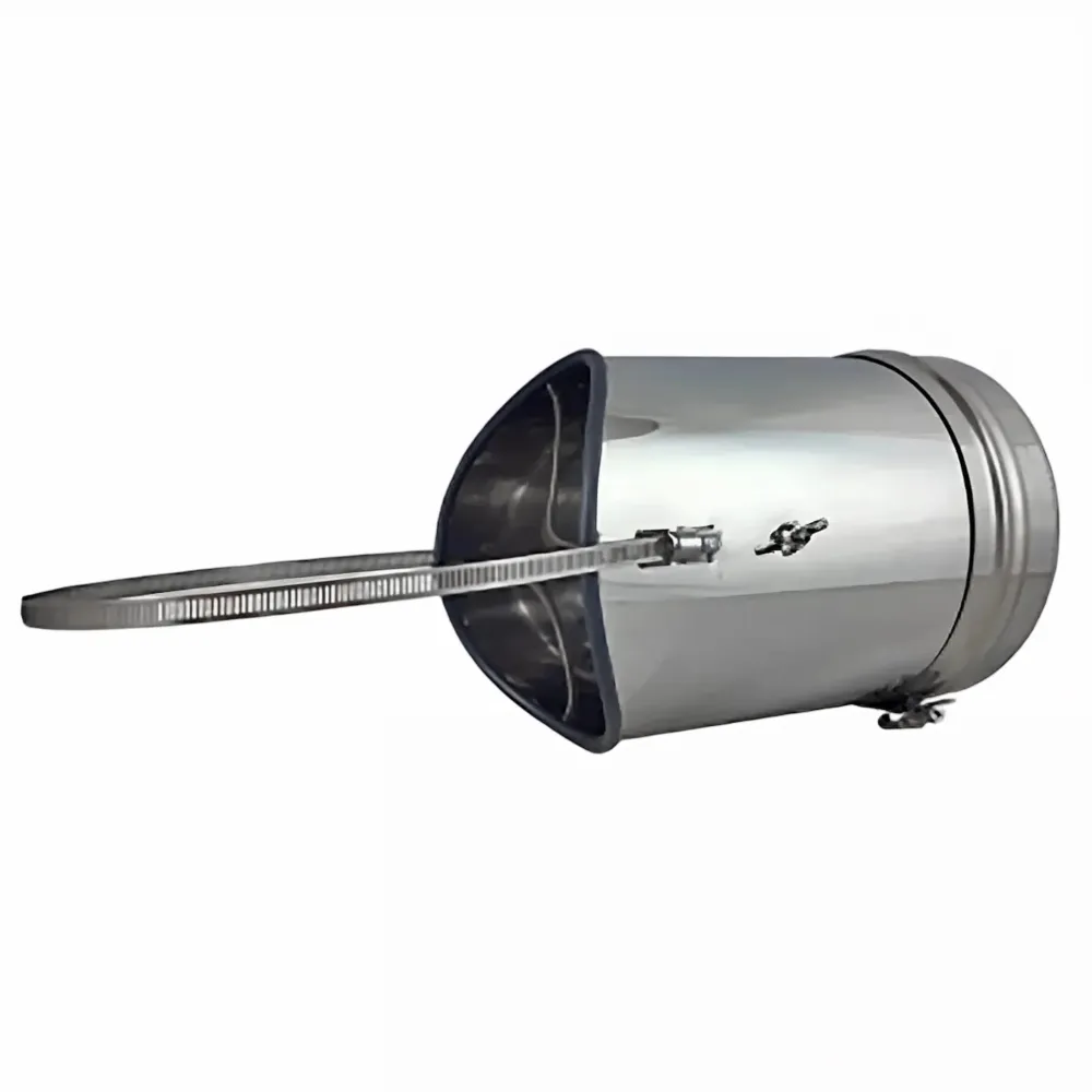 Univerzális rozsdamentes huzathatároló füstcső adapterrel és tömítőajakkal 120-200mm