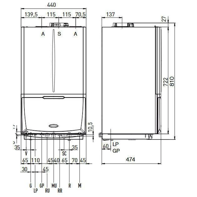 Immergas Magis Combo 16 plus V2 T split hőszivattyú és kondenzációs kazán egyben, 3 fázis, R410A