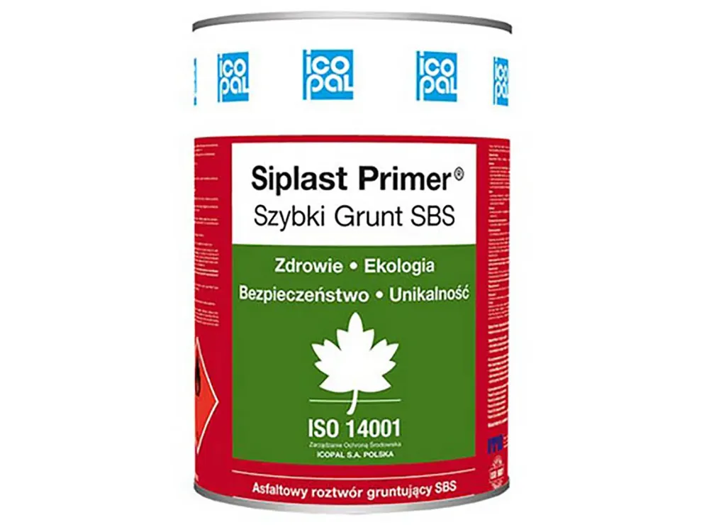 SIPLAST PRIMER Speed SBS modifikált bitumenes oldószeres kellősítő, alapozó 10l