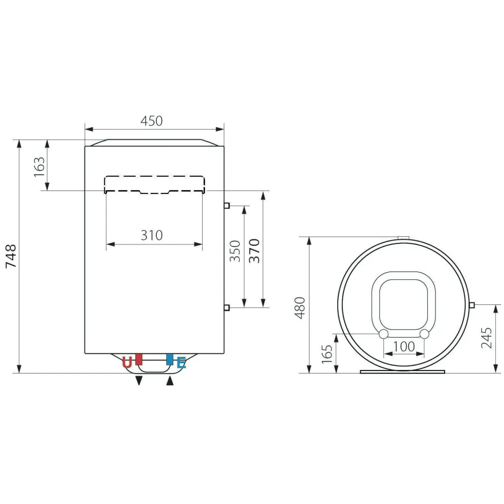 Ariston Pro1 R 80 VTD 1,8 K EU jobbos indirekt vízmelegítő 1,8kW