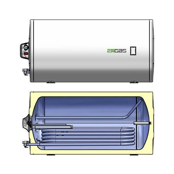 Heizer PLUS-RHB-202 3kW fali indirekt tároló fekvő, elektromos fűtőbetéttel 200l (PLUS-RHB-202)