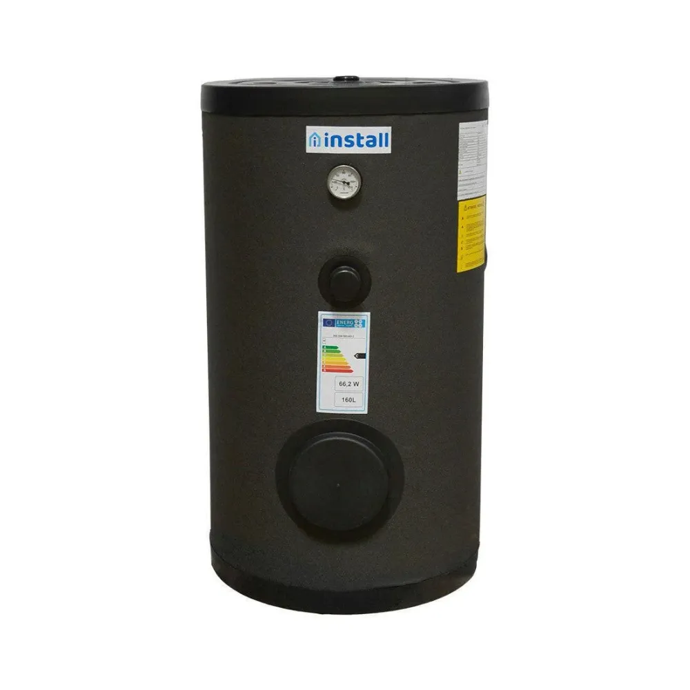 Install Watex indirekt tároló, 160liter, 1 hőcserélő (0,89 m2), PU szigeteléssel ( INS-SW-N0160-1 )