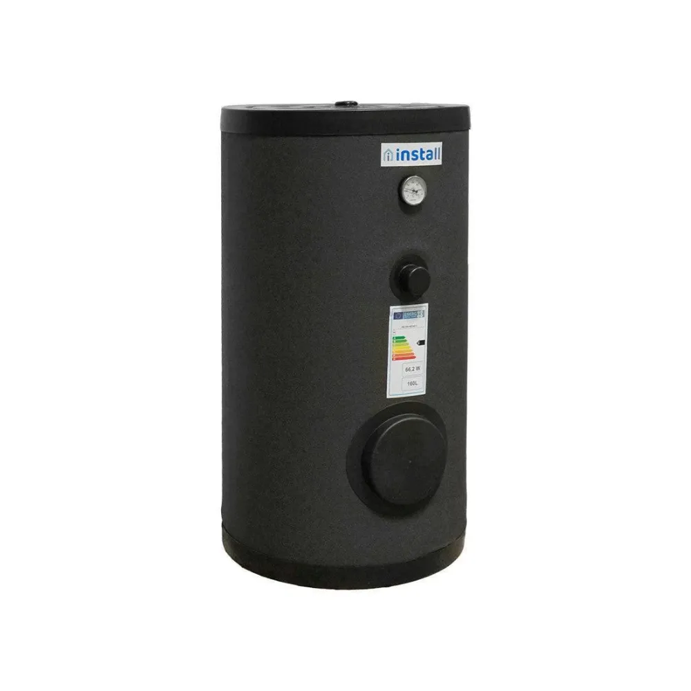 Install Watex indirekt tároló, 160liter, 1 hőcserélő (0,89 m2), PU szigeteléssel ( INS-SW-N0160-1 )