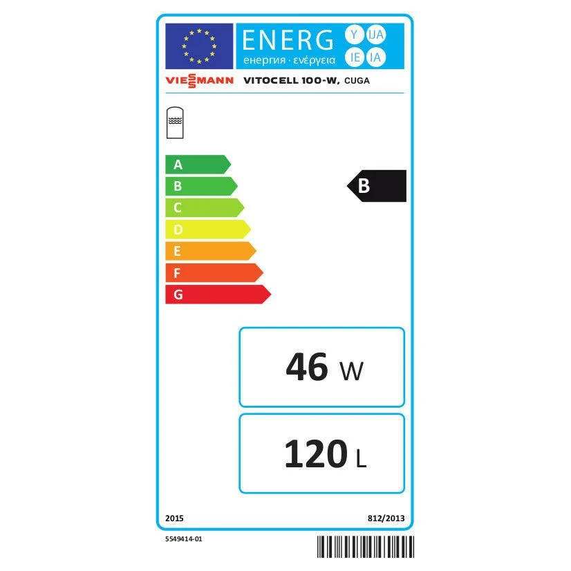 Viessmann Tároló 120l Vitocell 100-W CUGA ( Z013667 )