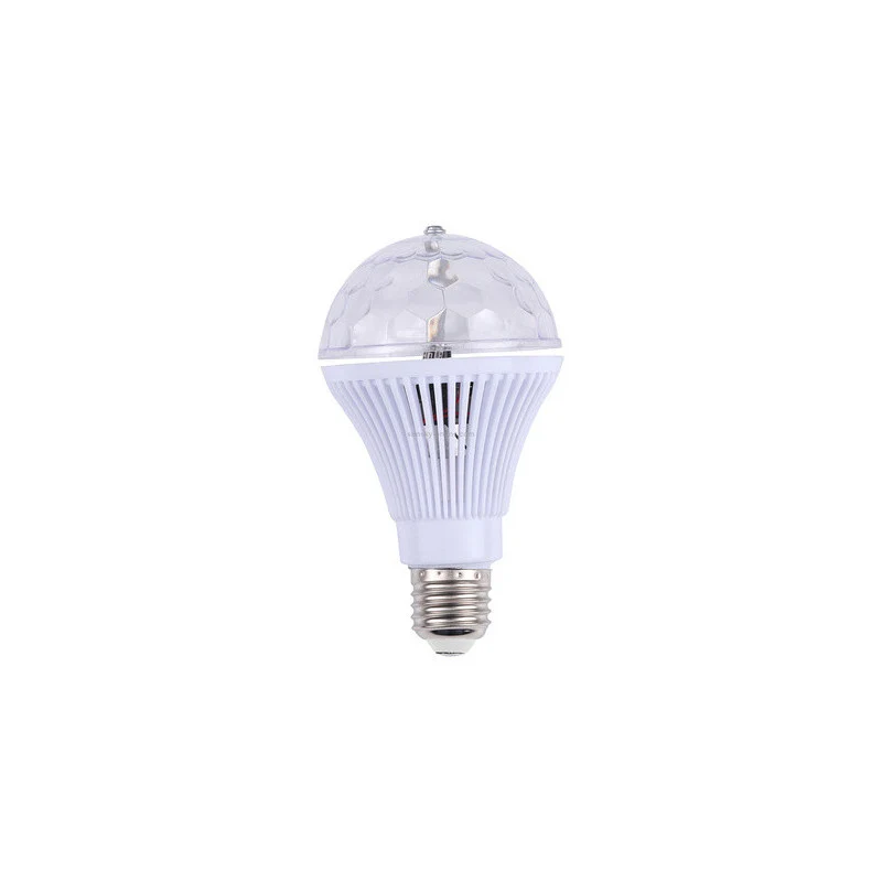 Színes LED izzó forgó E27 diszkógömb