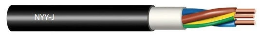 Főldkábel Kültéri Nyy-J 3x2.5mm2 0,6.1kV erőátviteli (m/ár)Aktuális árért érdeklődjön! ( Kép csak illusztráció)