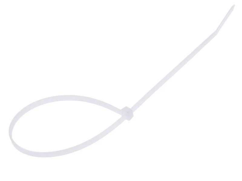 Nylon kábelkötegelő 300x3,6 mm, fehér, 100 db