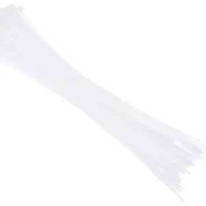 Nylon kábelkötegelő 300x3,6 mm, fehér, 100 db