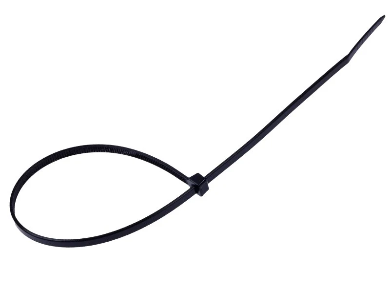 Nylon kábelkötegelő 300x3,6 mm, fekete, 100 db
