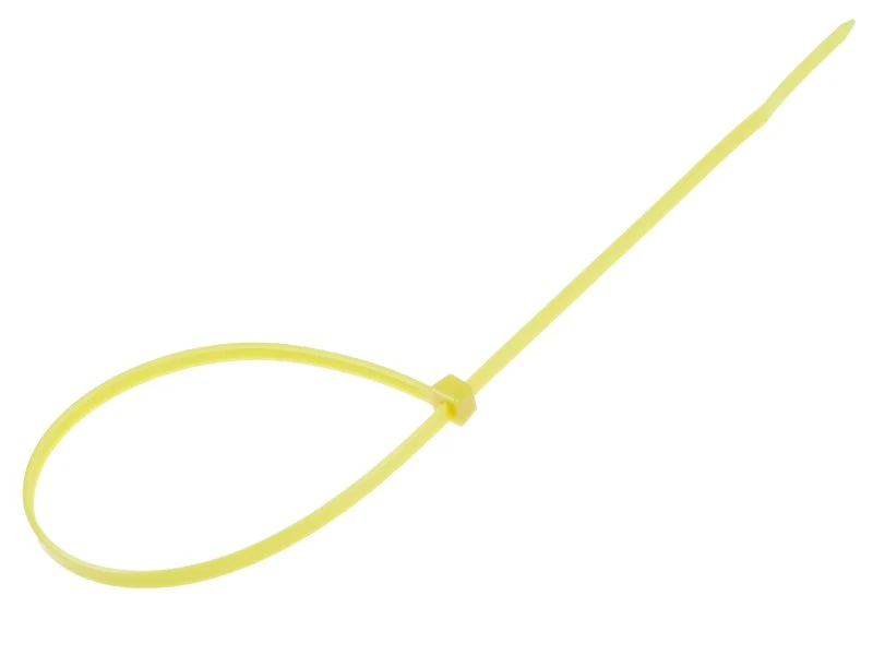 Nylon kábelkötegelő 300x3,6 mm, sárga, 100 db