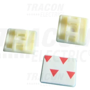 Tracon Öntapadós kétoldalról toldható kábelkötegelő talp 26,5×26,5mm, d=4,3mm, PA6.6 TALP270-2