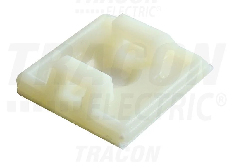 Tracon Öntapadós kétoldalról toldható kábelkötegelő talp 18,7×18,7mm, d=4,4mm, PA6.6 TALP190-2