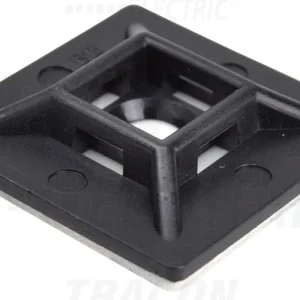 Tracon Öntapadós négyoldalról toldható kábelkötegelő talp 28×28mm, d=5,7mm, 3M TALP281