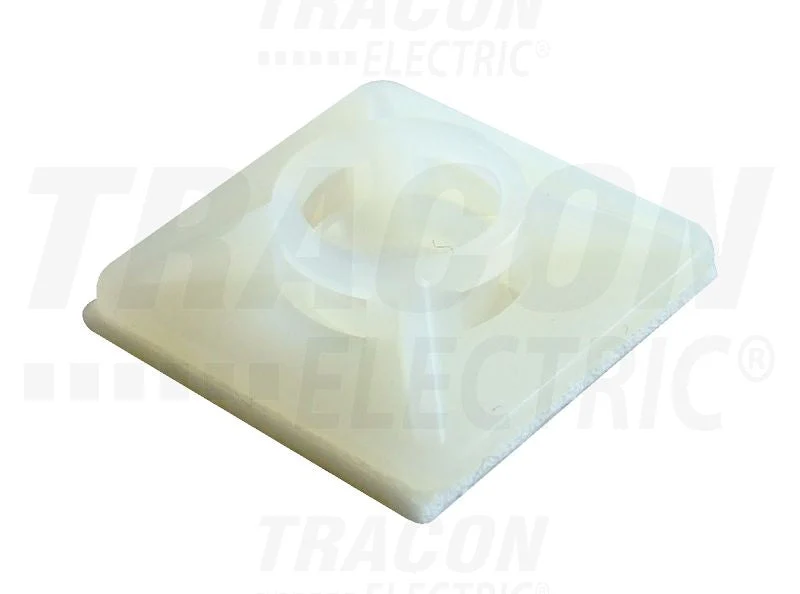 Tracon Öntapadós négyoldalról toldható kábelkötegelő talp 20×20mm, d=2,9mm, PA6.6 TALP190