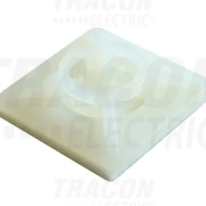 Tracon Öntapadós négyoldalról toldható kábelkötegelő talp 20×20mm, d=2,9mm, PA6.6 TALP190