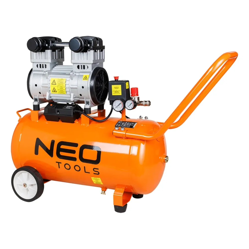 Kompresszor 50L, 8 bar, 180L/perc, extra csendes, kefementes motorral, olajmentes, 80Db