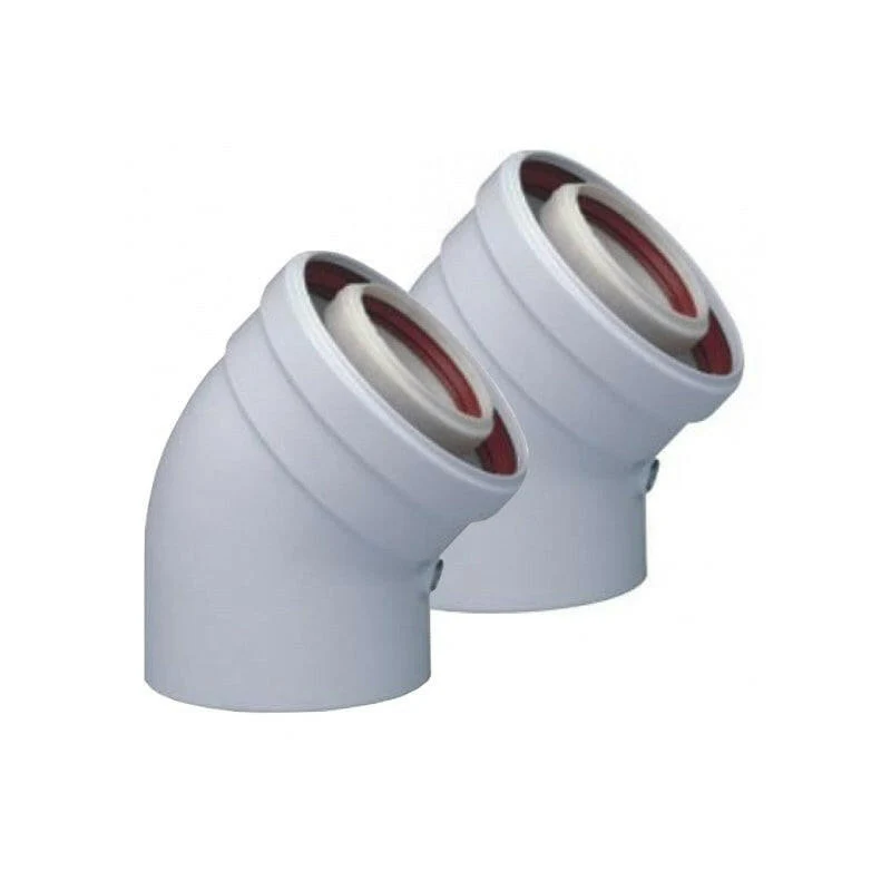 Tricox 60/100 könyök 45° (2db) alu/alu ( AAKÖ502C )