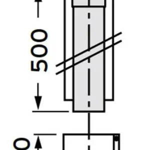 VAILLANT 80/125 ALU hosszabbító cső 50 cm (303602)