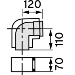 VAILLANT 80/125 ALU könyök 90° (303610)