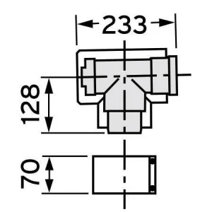 VAILLANT 80/125 ALU T-idom vizsgálónyílással (303612)