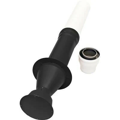 Ariston PPS/ALU 80/125 függőleges kémény fekete 60/100 kúpos hüvellyel (3318080)