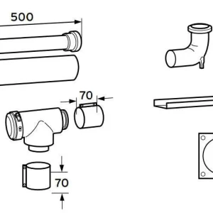 VAILLANT 80/125 PP alapkészlet kéményaknás égéstermék elvezetéshez (303250)