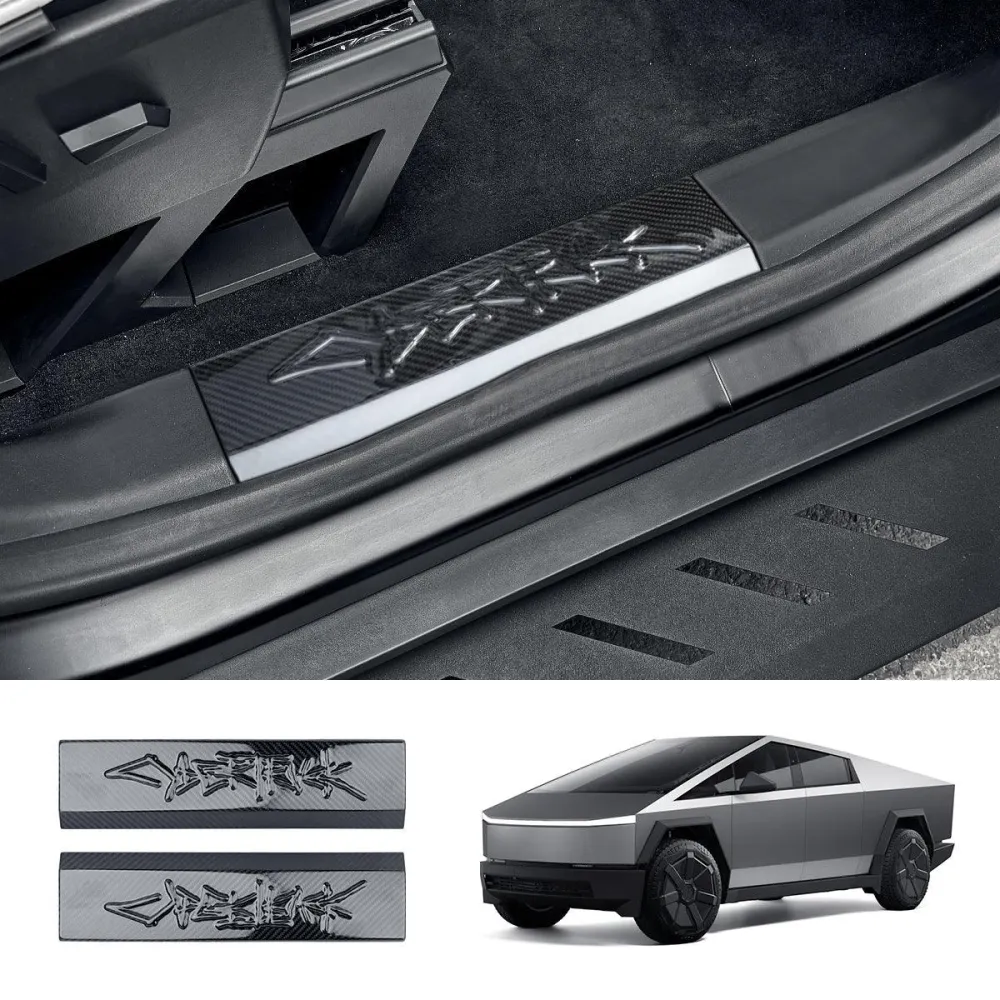 [Real Carbon Fiber] Első ajtó küszöbvédő Tesla Cybertruckhoz (2 db)
