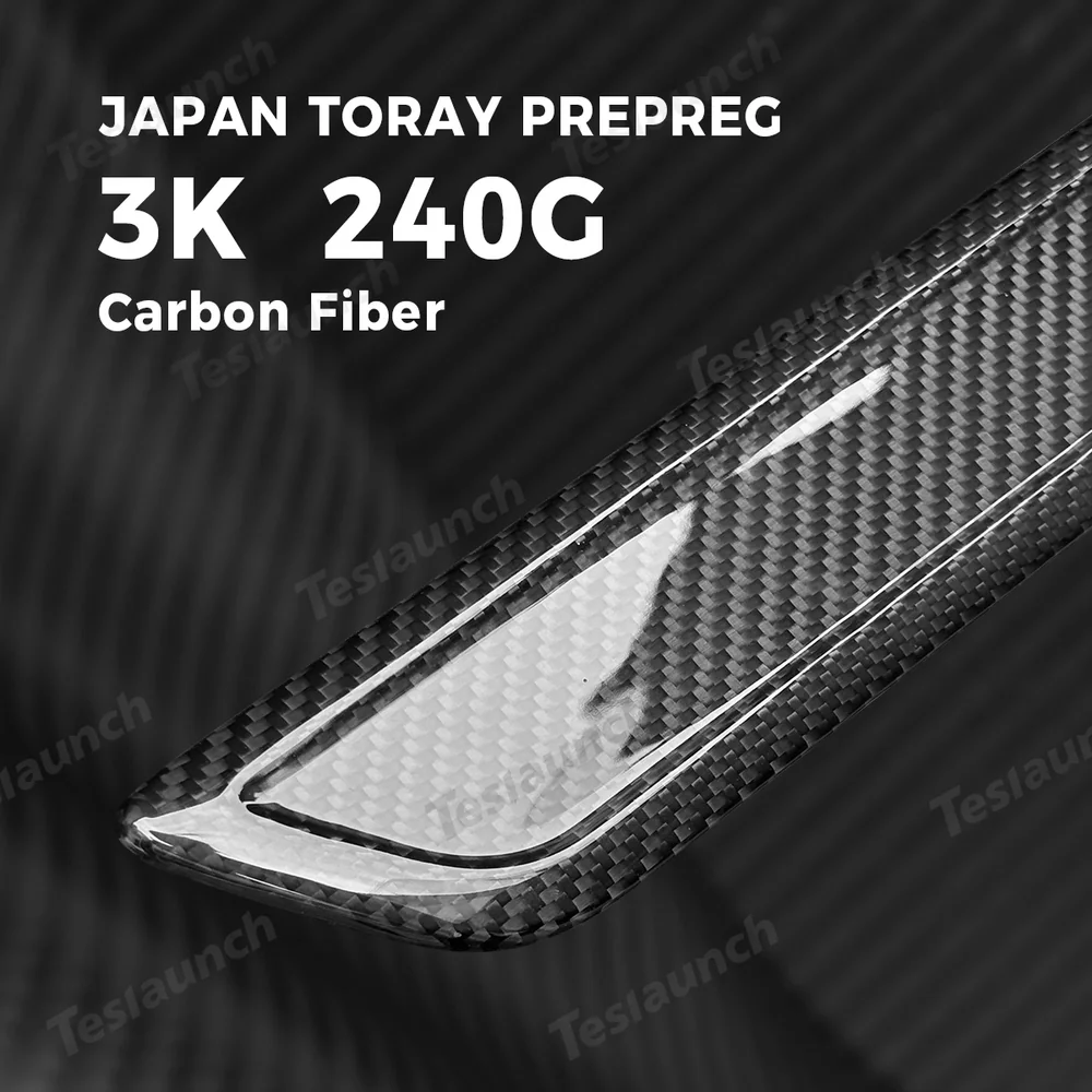 Kiváló minőségű karbon küszöbvédő készlet Tesla Model Y Juniper 2025+ (2 darab)
