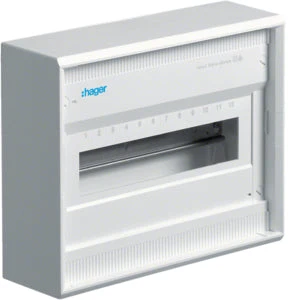 Hager kiselosztó kiselosztó IP30, 1x12modul, falonk, 245x305x96,5mm VA12B