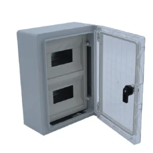 Műanyag Doboz Átlátszó Ajtós maszkolt IP65 300x400x165 24modul CP-5113