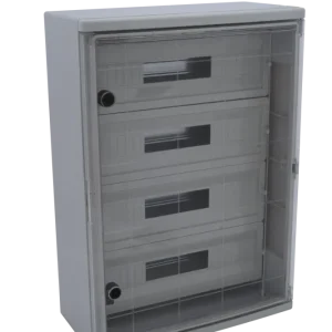 Műanyag Doboz Átlátszó Ajtós maszkolt IP65 400x600x200 68modul CP-5115