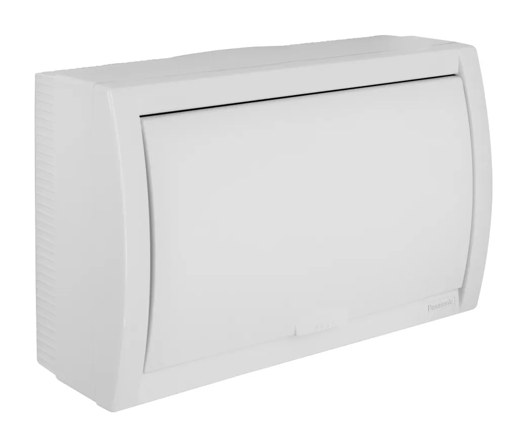Panasonic Lakáselosztó müanyag Falonkívüli fehér teliajtóval szerelő és NPE sorkapoccsal IP20 18 modul