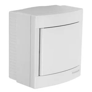 Panasonic Lakáselosztó müanyag Falonkívüli fehér teliajtóval szerelő és NPE sorkapoccsal IP20 4modul