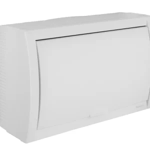 Panasonic Lakáselosztó müanyag Falonkívüli fehér teliajtóval szerelő és NPE sorkapoccsal IP20 18 modul
