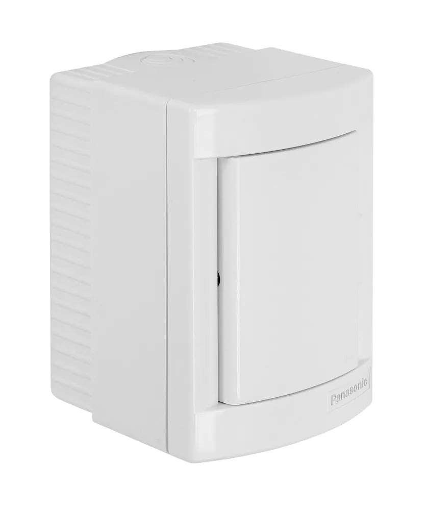 Panasonic Lakáselosztó müanyag Falonkívüli fehér teliajtóval IP20 2modul