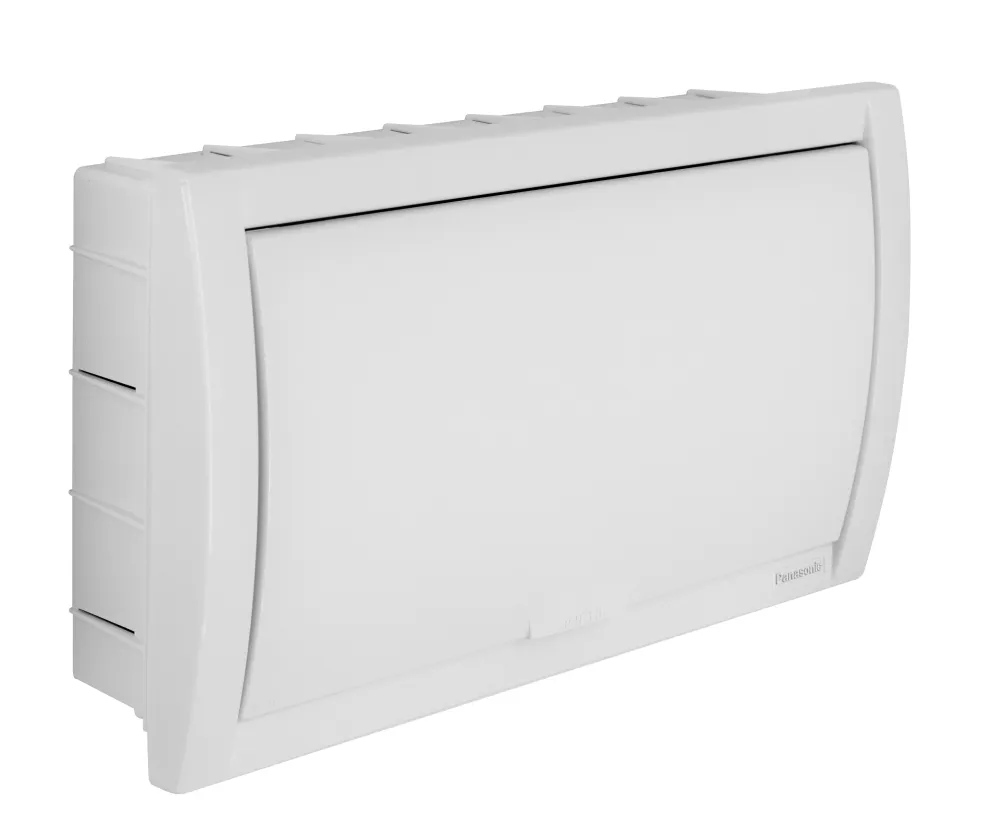 Panasonic Lakáselosztó müanyag Süllyesztett fehér teliajtóval szerelő és NPE sorkapoccsal IP20 18 modul