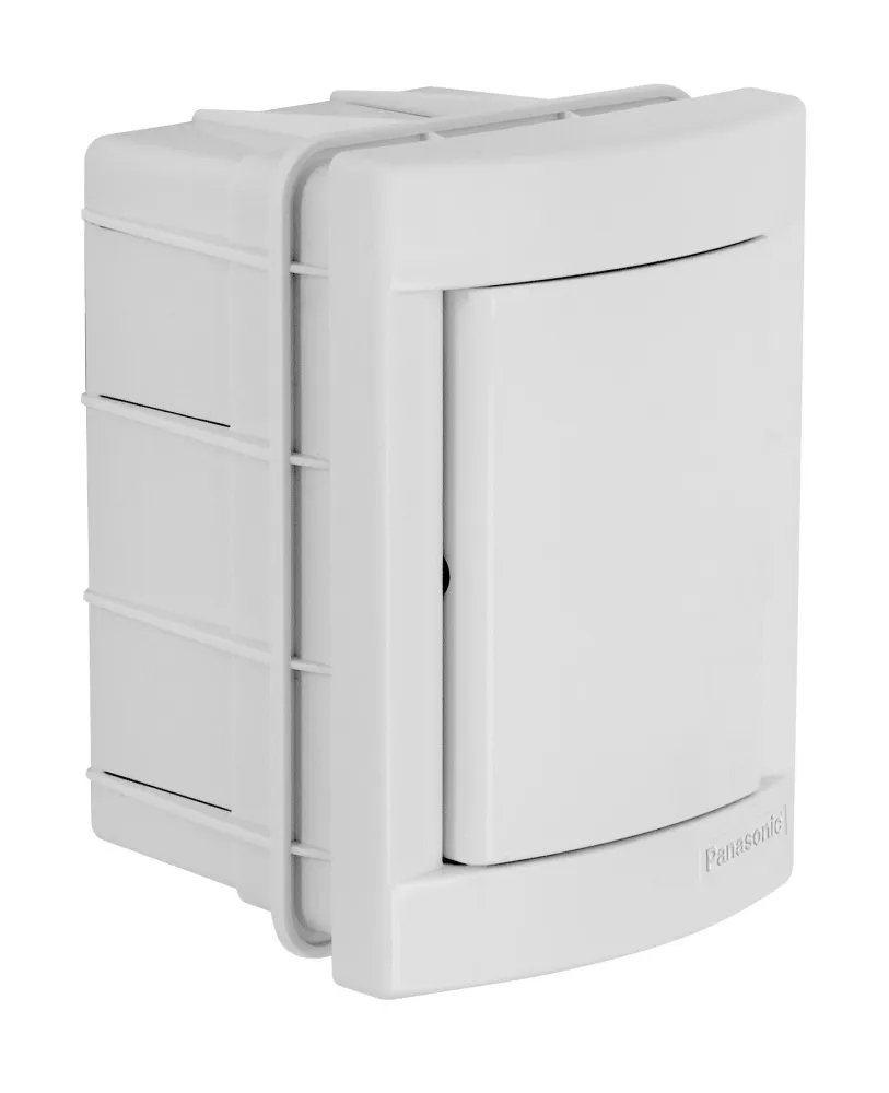 Panasonic Lakáselosztó müanyag Süllyesztett fehér teliajtóval szerelő és NPE sorkapoccsal IP20 2 modul