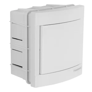Panasonic Lakáselosztó müanyag Süllyesztett fehér teliajtóval szerelő és NPE sorkapoccsal IP20 4 modul